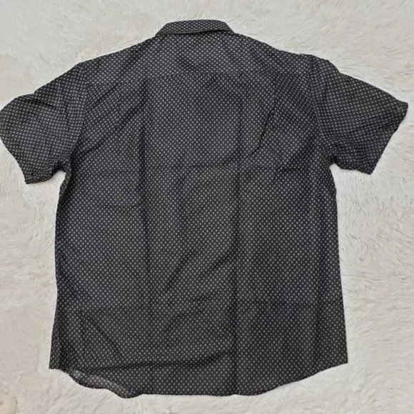 Daniel K Mens Tailored Fit Shirt Small Short Slv Button Black Pocket NEW - Picture 2 of 10